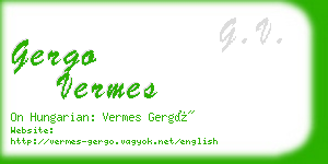 gergo vermes business card